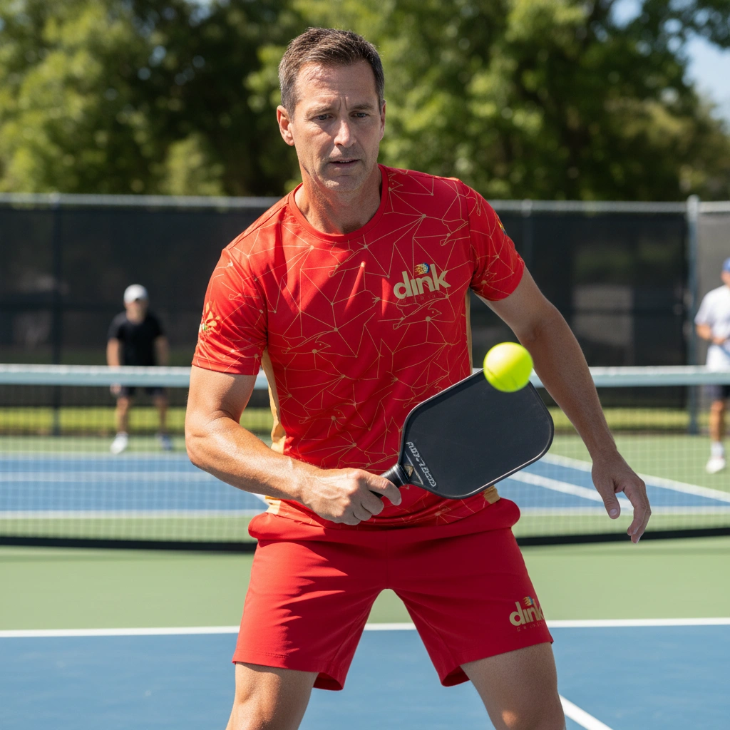 Unisex Performance Shorts - Regular (Red/Gold) - Image 2